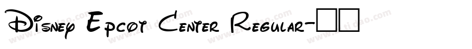 Disney Epcot Center Regular字体转换